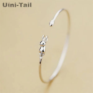 925 Tibetan Silver Cat Bracelet Adjustable