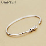 925 Tibetan Silver Cat Bracelet Adjustable