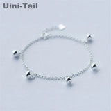 925 Tibetan Silver Little Bell Bracelet Sweet Jewelry