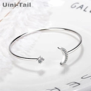 925 Silver Stars Moon Bracelet Sweet