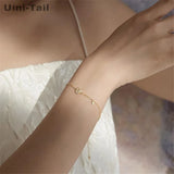 Tibetan Silver Letter U Bracelet - High Jewelry