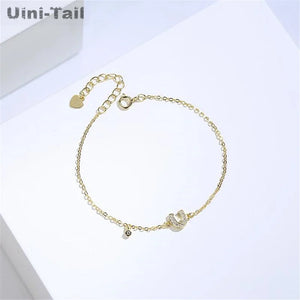 Tibetan Silver Letter U Bracelet - High Jewelry