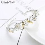 Uini-Tail Silver Bird Plum Blossom Bracelet: Chinese Open Silver Jewelry