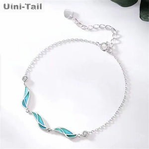 Uini-Tail 925 Tibetan Silver Blossoming Spray Bracelet Antique Jewelry JK020