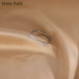 Uini-Tail 925 Tibetan Silver Arrow Love Micro-Inlaid Open Ring