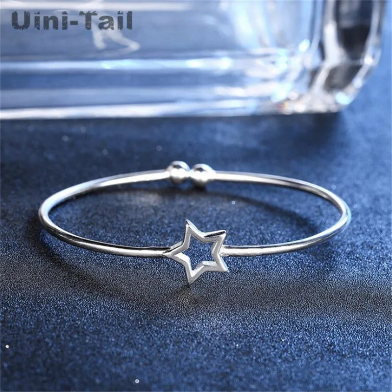 Uini-Tail hot 925 Tibetan silver small fresh five-pointed star bracelet