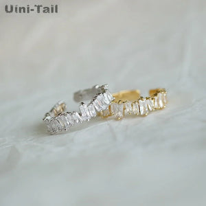 Uini-Tail 925 Tibetan Silver Geometric Open Ring