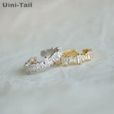 Uini-Tail 925 Tibetan Silver Geometric Open Ring