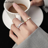 Uini-Tail 925 Tibetan Silver Geometric Open Ring