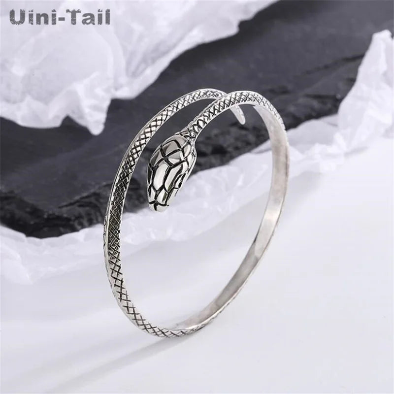 Uini-Tail 925 Tibetan Silver Snake Bracelet