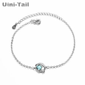 Uini-Tail hot 925 Tibetan silver glass fantasy universe planet bracelet