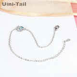 Uini-Tail hot 925 Tibetan silver glass fantasy universe planet bracelet