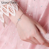 Uini-Tail hot 925 Tibetan silver glass fantasy universe planet bracelet