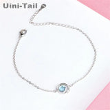 Uini-Tail hot 925 Tibetan silver glass fantasy universe planet bracelet
