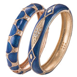Ujoy Chinese Cloisonne Enamel Bangle Rhinestones High Jewelry Gift