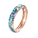 Ujoy Flower Bangles Cloisonne Bracelet Sets Jewelry Stylish Vintage Cuff Bangle