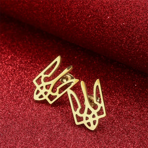 Ukraine Map Earrings Heart Flag Ukrainian Pendant Jewelry