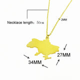 Ukraine Map Pendant Necklace Stainless Steel Ukrainian Jewelry YP8919