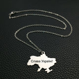 Ukraine Map Pendant Necklace Stainless Steel Ukrainian Jewelry YP8919