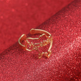 Ukraine Map Ring Stainless Steel Heart Flag Ukrainian Jewelry