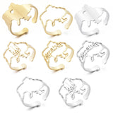 Ukraine Map Ring Stainless Steel Heart Flag Ukrainian Jewelry