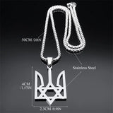 Ukraine Emblem Pendant Necklace Star of David