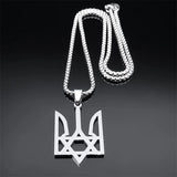 Ukraine Emblem Pendant Necklace Star of David