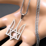 Ukraine Emblem Pendant Necklace Star of David