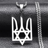 Ukraine Emblem Pendant Necklace Star of David