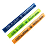 Ukrainian Flag Slap Bracelets Reflective Wristbands Night Safety Accessories