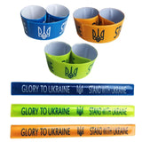 Ukrainian Flag Slap Bracelets Reflective Wristbands Night Safety Accessories