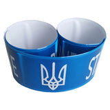Ukrainian Flag Slap Bracelets Reflective Wristbands Night Safety Accessories