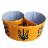 Ukrainian Flag Slap Bracelets Reflective Wristbands Night Safety Accessories
