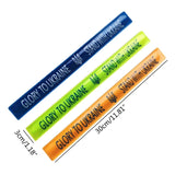Ukrainian Flag Slap Bracelets Reflective Wristbands Night Safety Accessories