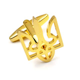 Ukrainian Symbols Cufflinks For Men Stainless Steel Shirt Charm Groomsman Gift