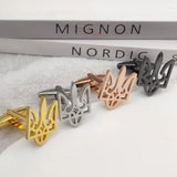 Ukrainian Symbols Cufflinks For Men Stainless Steel Shirt Charm Groomsman Gift