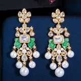 925 Silver Stud Earrings with Pearls, Tassel Earrings, Jewelry