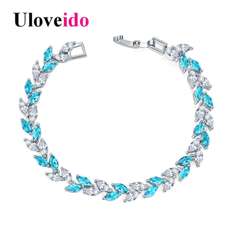 Crystal Leaf Bracelets for Women BR0004