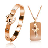 Stainless Steel Necklace and Bracelet Matching Set