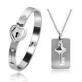 Stainless Steel Necklace and Bracelet Matching Set