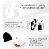 Stainless Steel Necklace and Bracelet Matching Set