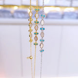 Ultra Thin Chain Bracelet Copper Zircon Women's Adjustable Link Stacked Layered