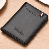 Ultra-Thin Men's Card Holder Wallet Briefcase Anti-Demagnetization Black