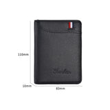 Ultra-Thin Men's Card Holder Wallet Briefcase Anti-Demagnetization Black