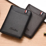 Ultra-Thin Men's Card Holder Wallet Briefcase Anti-Demagnetization Black