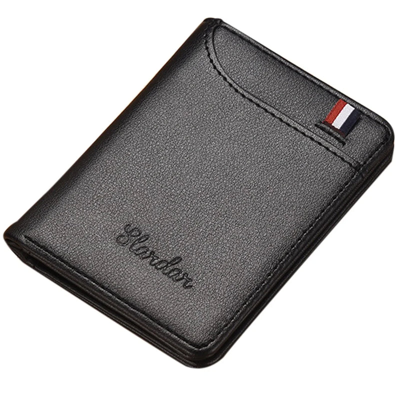 Ultra-Thin Men's Card Holder Wallet Briefcase Anti-Demagnetization Black