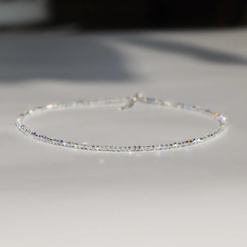 Shijia Crystal Necklace Silver-plated Light Texture Layered Gift