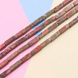 Unakite Semi-Precious Stone Bar Beads 5x13mm for DIY Jewelry Making