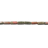 Unakite Semi-Precious Stone Bar Beads 5x13mm for DIY Jewelry Making