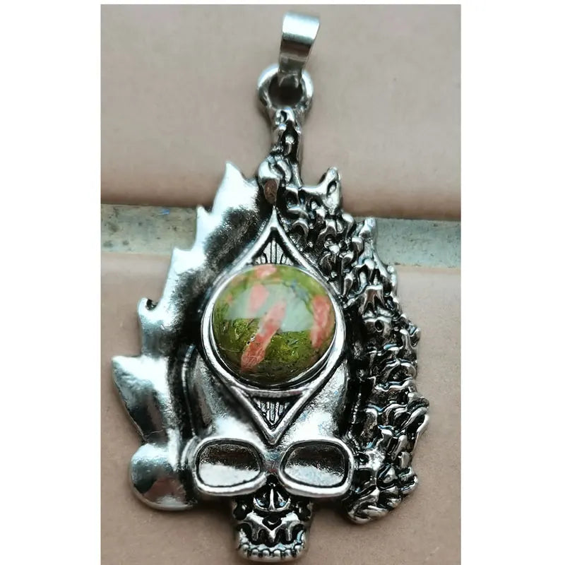 Unakite Tiger Eye Lapis Pendant Goldstone Howlite Aventurine Crystal